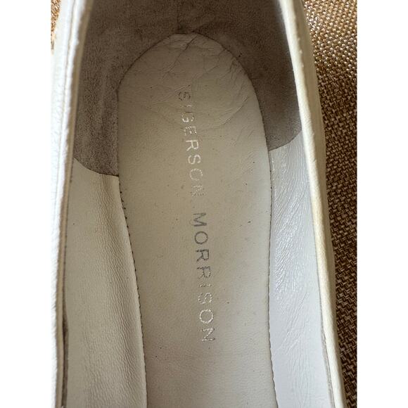 Sigerson Morrison White Gold Leather Ballerina Flats Size 9 Italy (Retail $579) - Picture 9 of 13